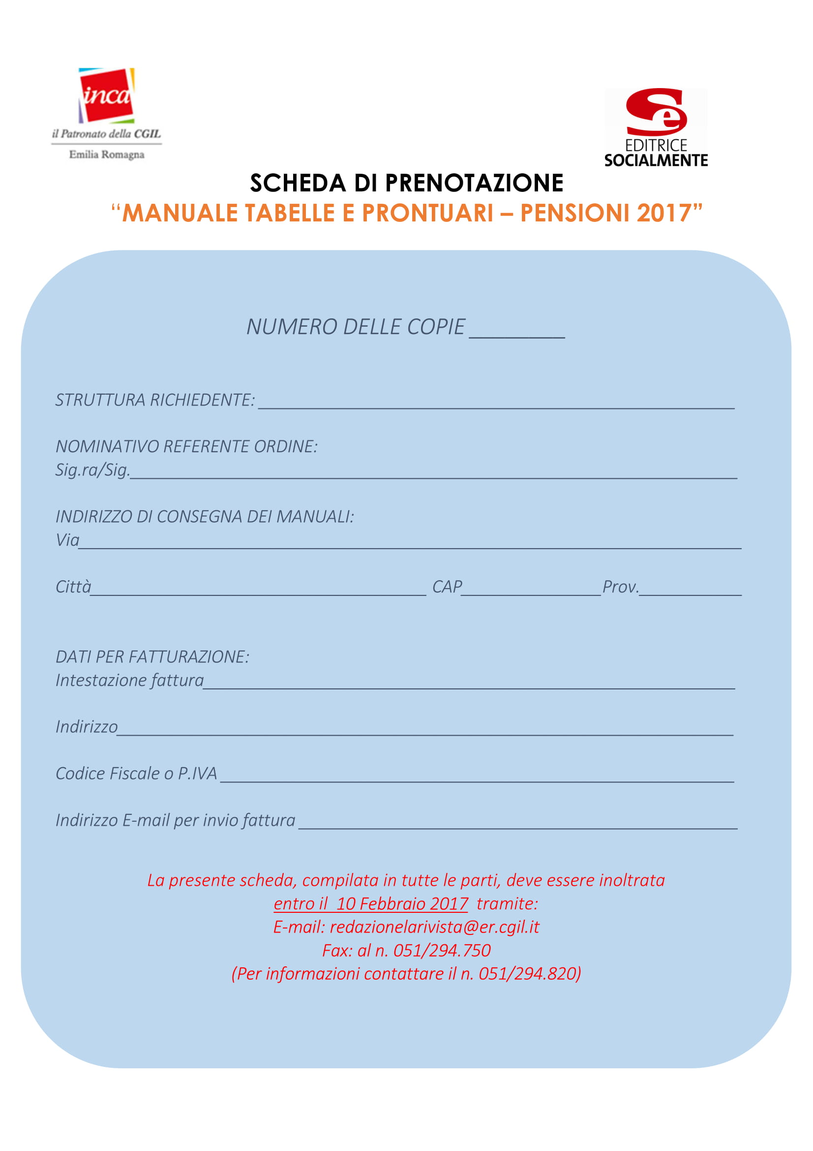 PROMOZIONE MANUALE TABELLE 2017 2