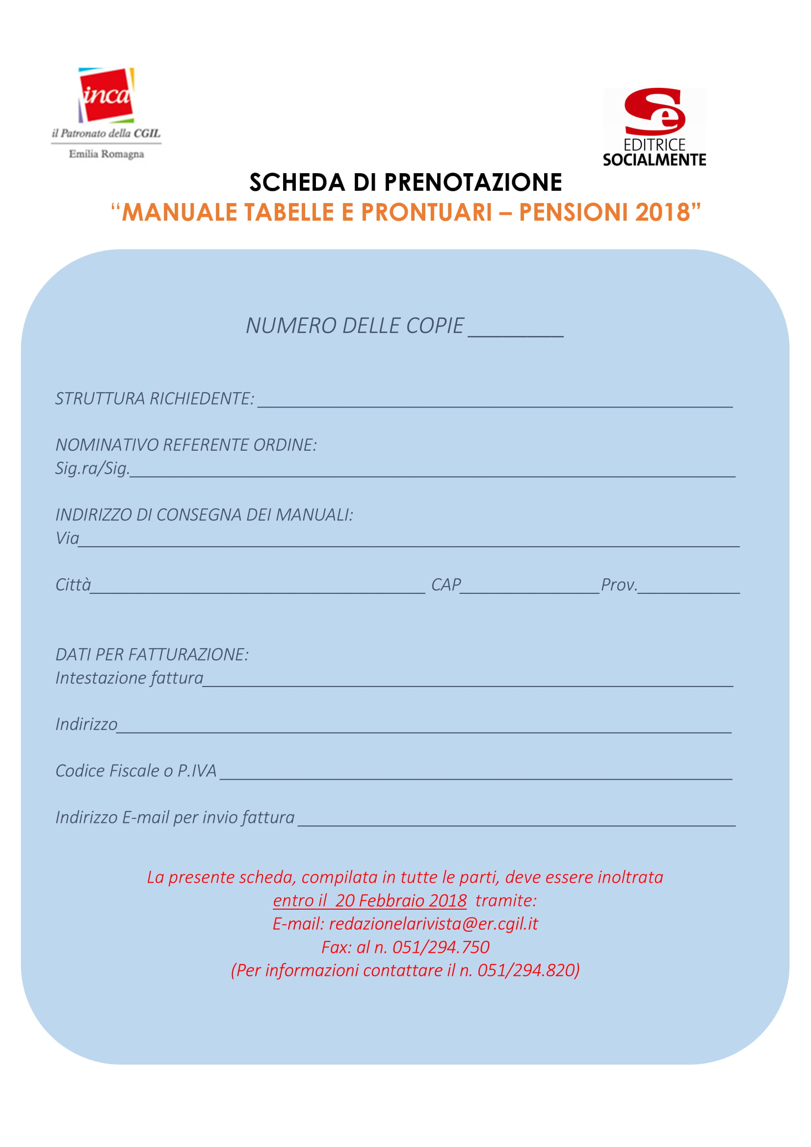 PROMOZIONE MANUALE TABELLE 2018 2