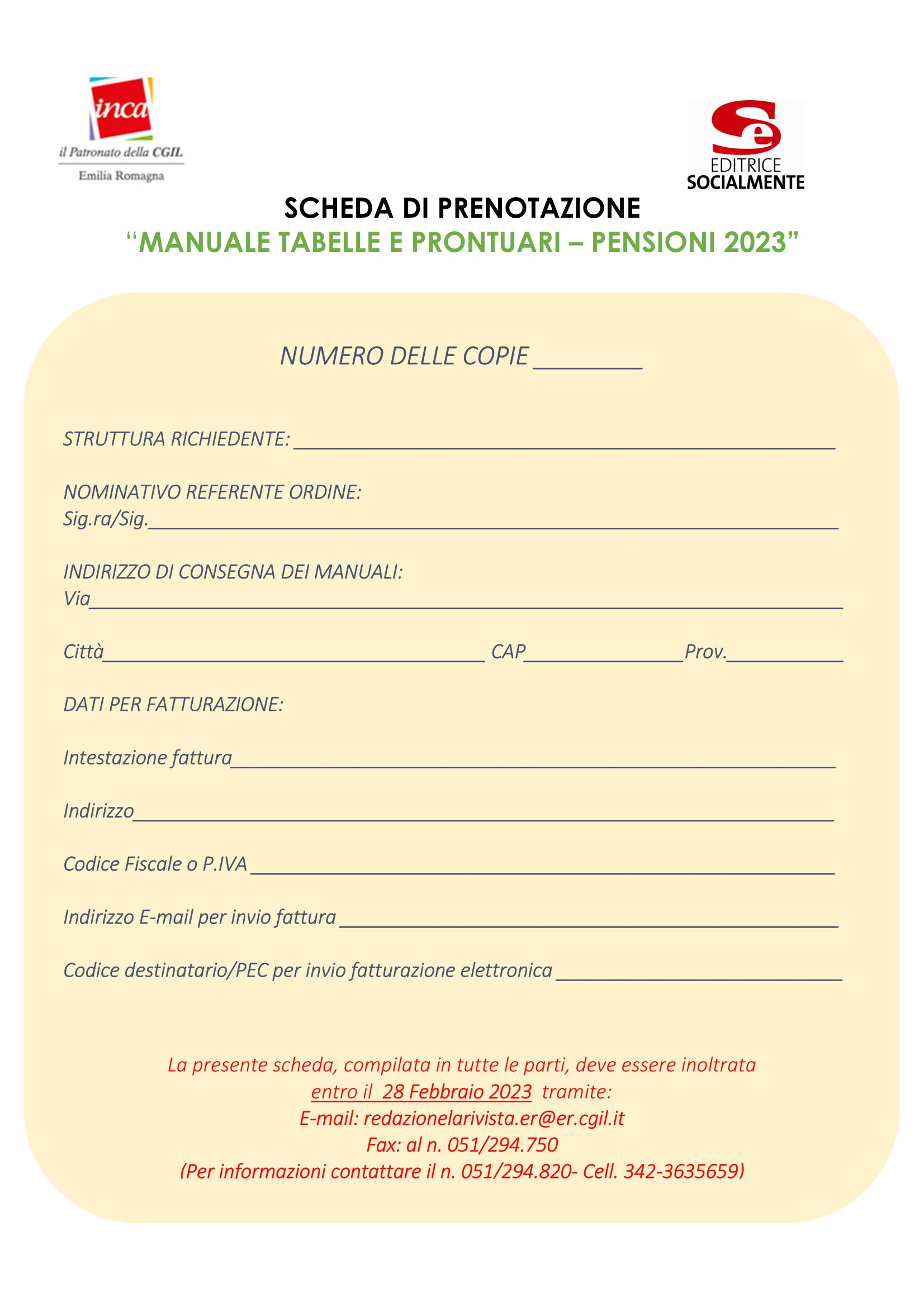 PROMOZIONE MANUALE TABELLE 2023 2