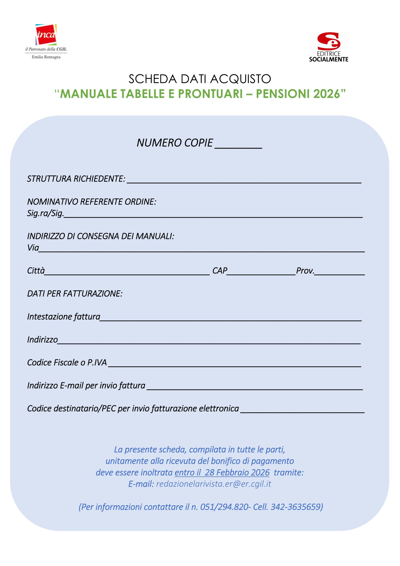 PROMOZIONE MANUALE TABELLE 2026 2