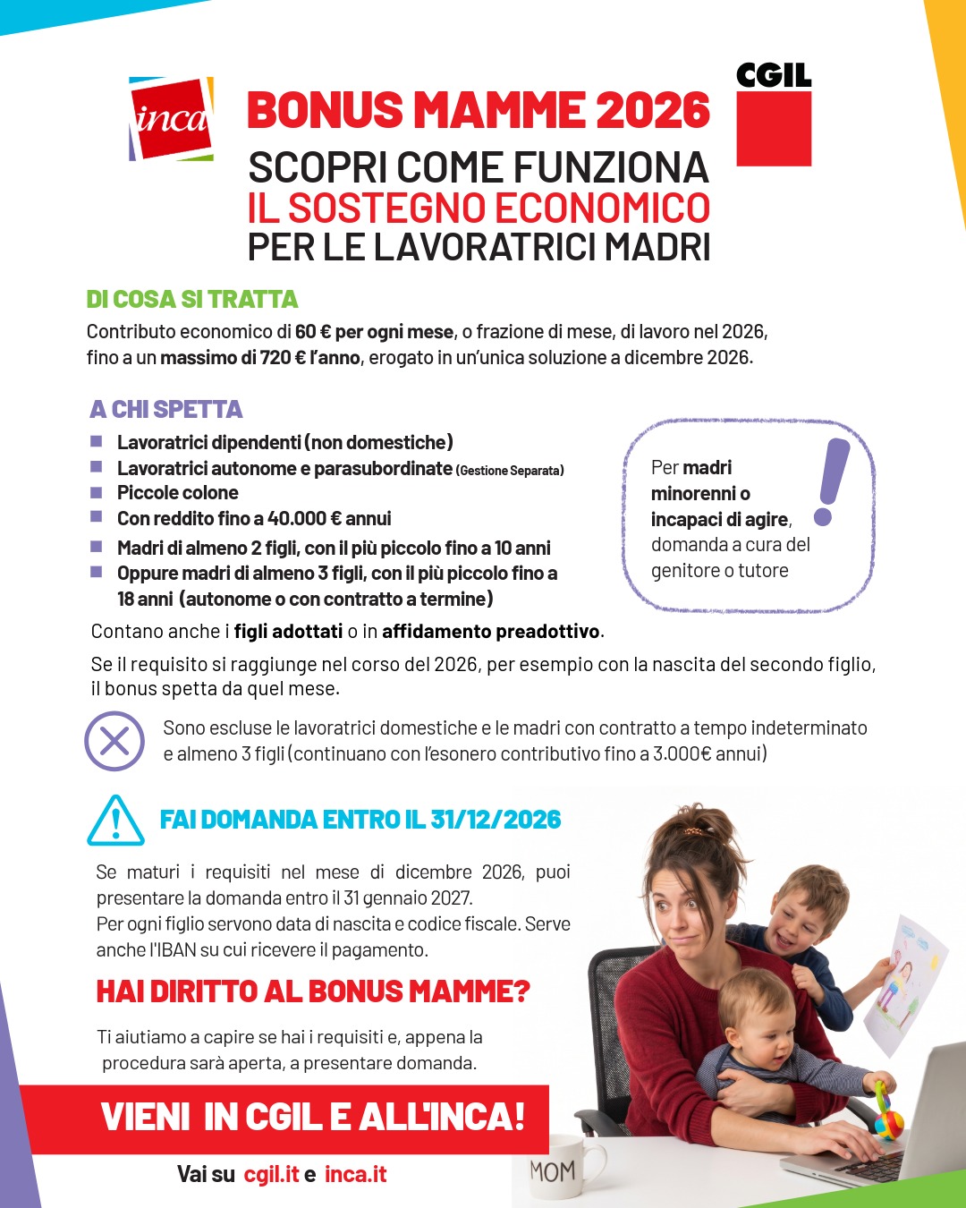 BONUS MAMME 2026 aggiornato